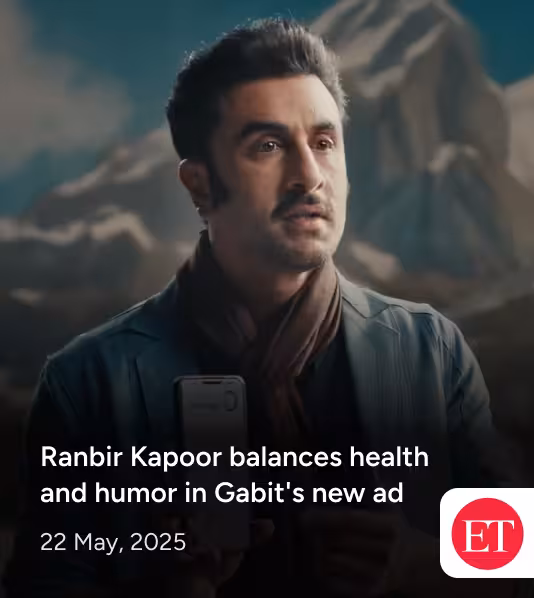 Ranbir Kapoor balances health and humor in Gabit's new ad