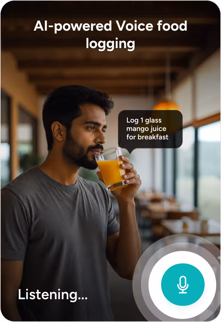 Voice based food logging